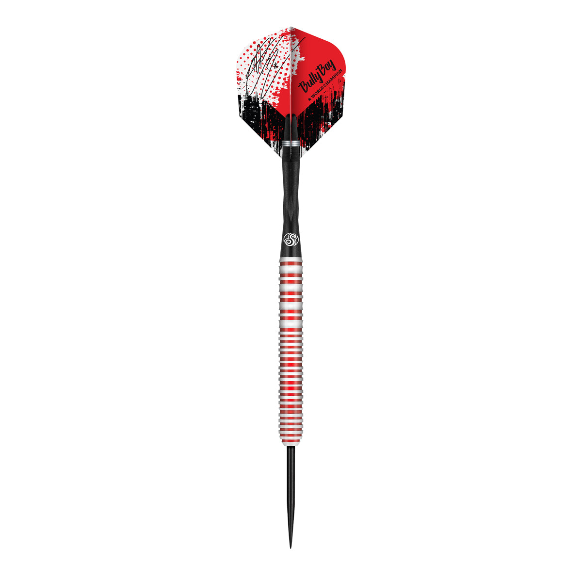 Michael Smith Game Day Steel Tip Darts dynamic product image highlighting the full dart setup and barrel design