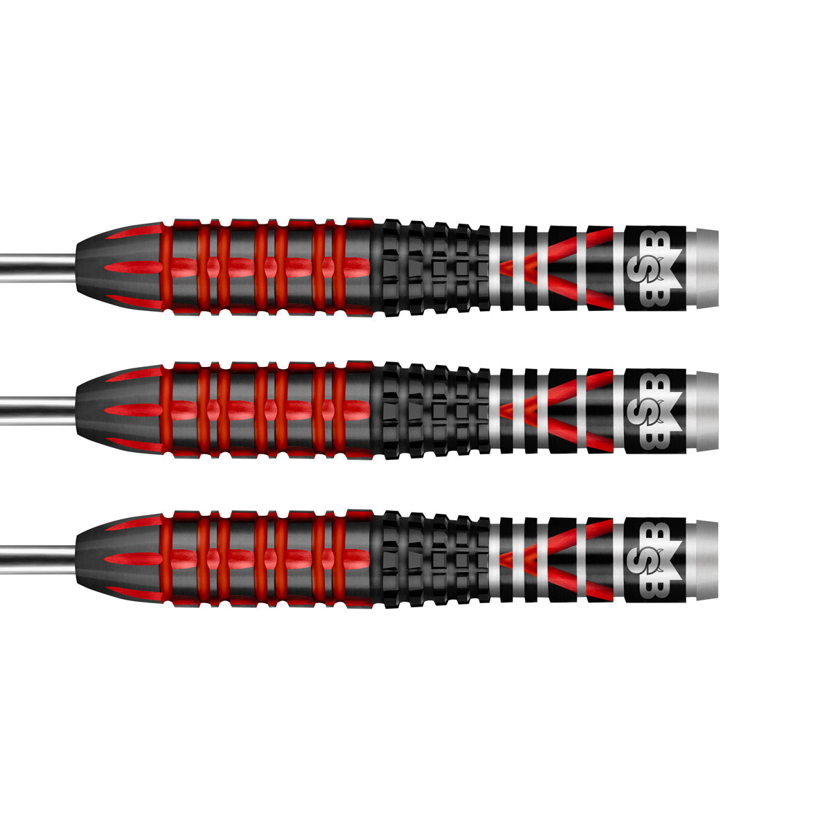Michael Smith Tenacious Steel Tip Darts close up image showing detailed grip patterns, machining, coating, and precision craftsmanship