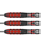 Michael Smith Tenacious Steel Tip Darts close up image showing detailed grip patterns, machining, coating, and precision craftsmanship