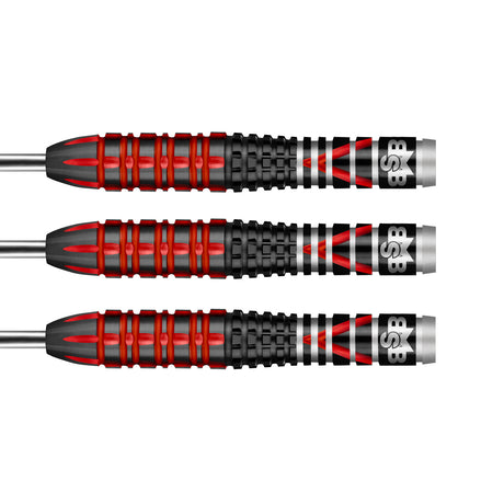 Michael Smith Tenacious Steel Tip Darts close up image showing detailed grip patterns, machining, coating, and precision craftsmanship