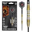 Image of the Shot Pro Series Alexander Merkx Turbo Point 90% Tungsten Steel Tip Darts displayed for retail sale with product packaging