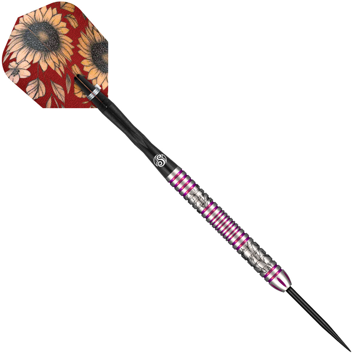 Pro Series Barbora Hospodarska 2.0 Steel Tip Darts angled product image displaying the barrel profile, grip layout, and design features