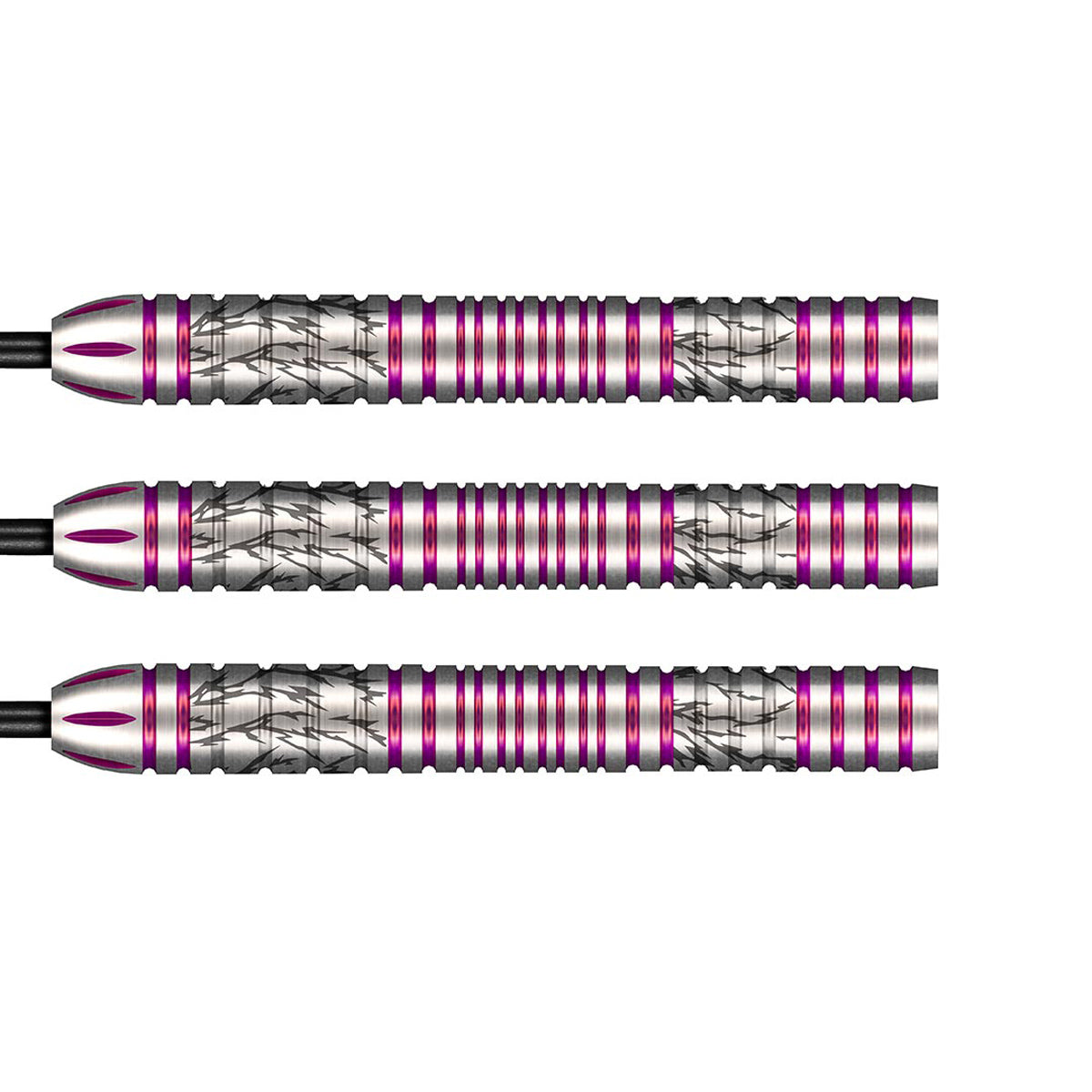 Pro Series Barbora Hospodarska 2.0 Steel Tip Darts close up image showing detailed grip patterns, machining, coating, and precision craftsmanship