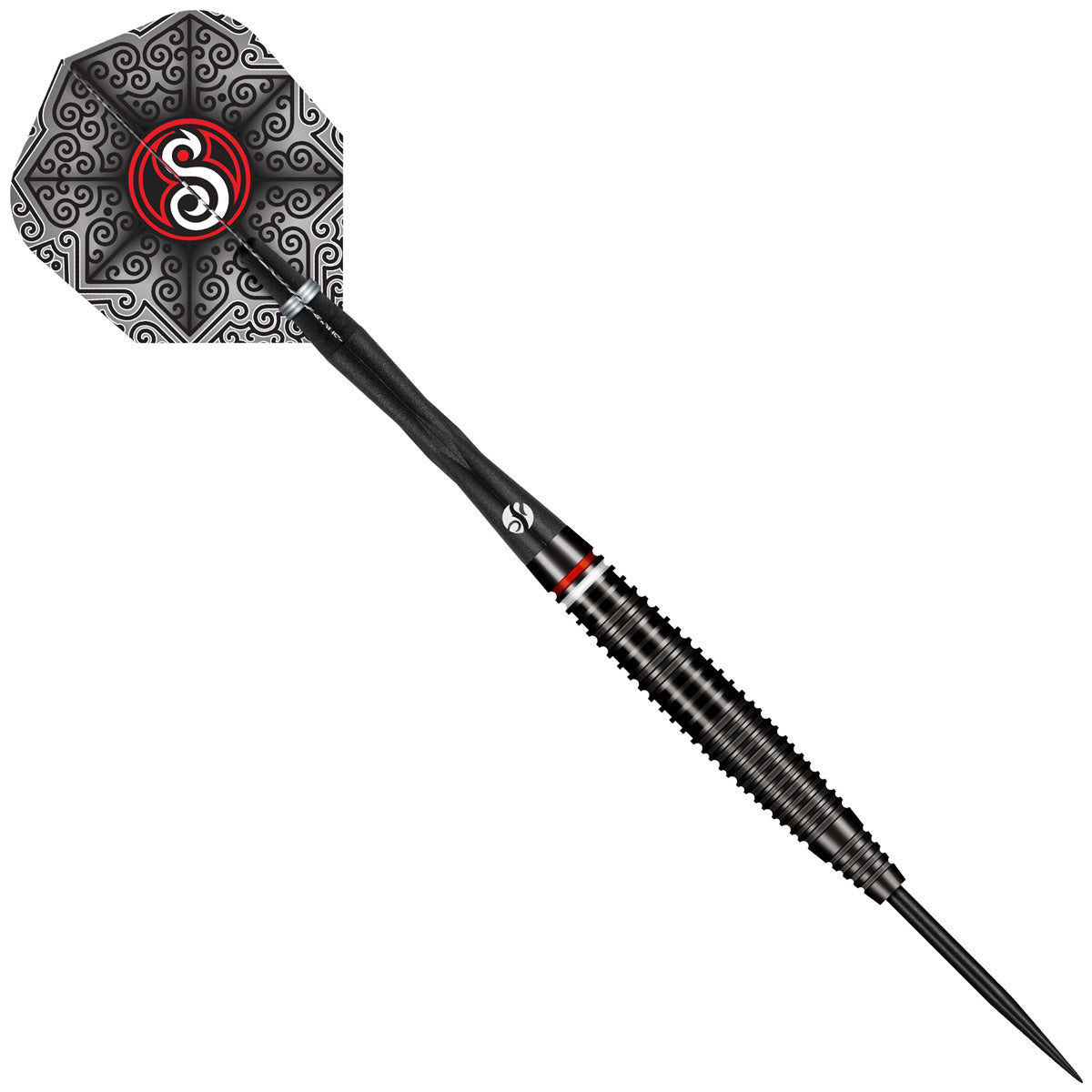 Pro Series Carl Sneyd Steel Tip Darts angled product image displaying the barrel profile, grip layout, and design features