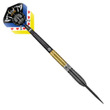 Pro Series Jitse van der Wal Steel Tip Darts angled product image displaying the barrel profile, grip layout, and design features