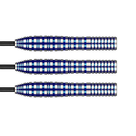 Pro Series Nicole Regnaud Steel Tip Darts close up image showing detailed grip patterns, machining, coating, and precision craftsmanship