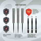 Raymond Smith Steel Tip Darts contents image displaying everything included inside the package