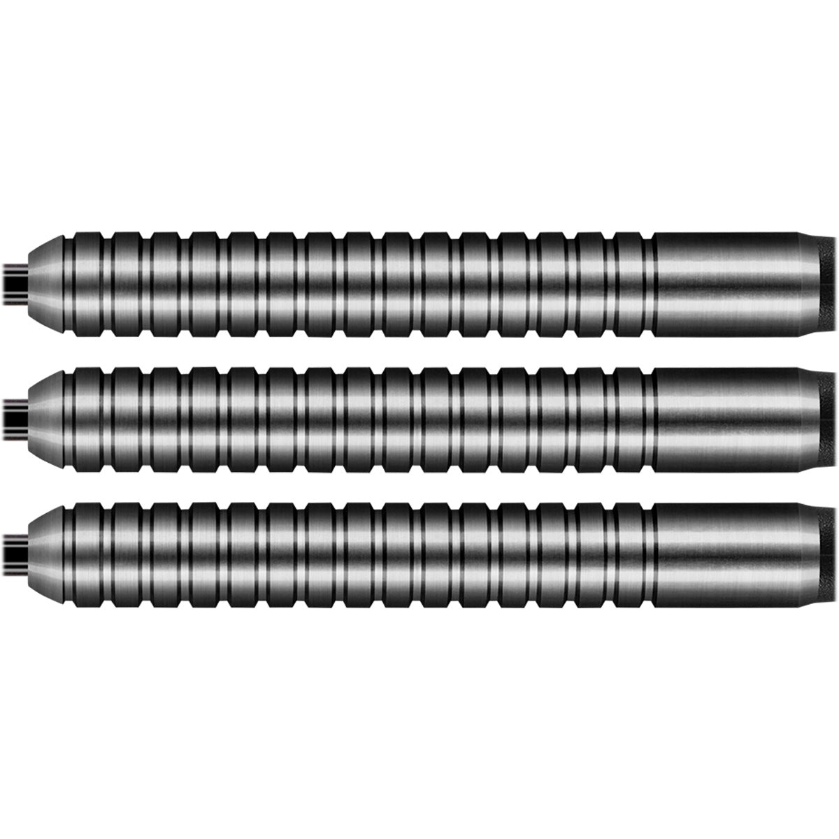 Raymond Smith Steel Tip Darts close up image showing detailed grip patterns, machining, coating, and precision craftsmanship
