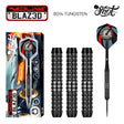Redline BLAZ3D Steel Tip Darts main product image showing the darts, packaging, flights, shafts, and included accessories