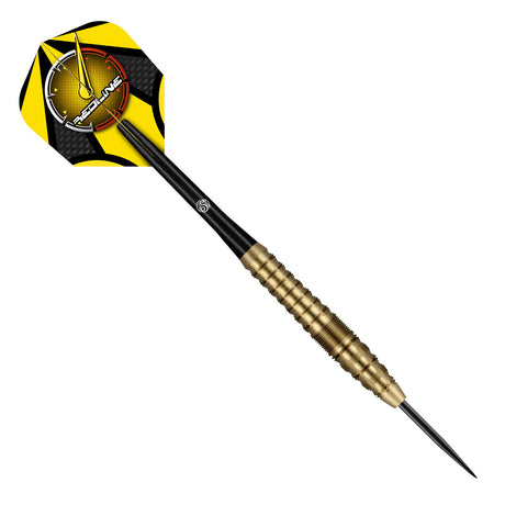 Redline G1ZM0 Steel Tip Darts angled product image displaying the barrel profile, grip layout, and design features