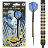 Ritchie Edhouse Madhouse Steel Tip Darts main product image showing the darts, packaging, flights, shafts, and included accessories