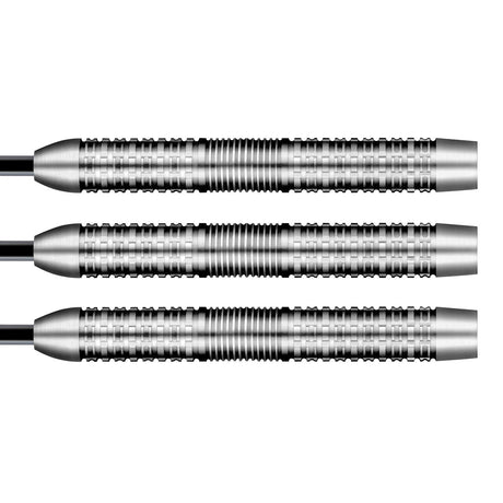 Rowby John Rodriguez Dagat Steel Tip Darts close up image showing detailed grip patterns, machining, coating, and precision craftsmanship