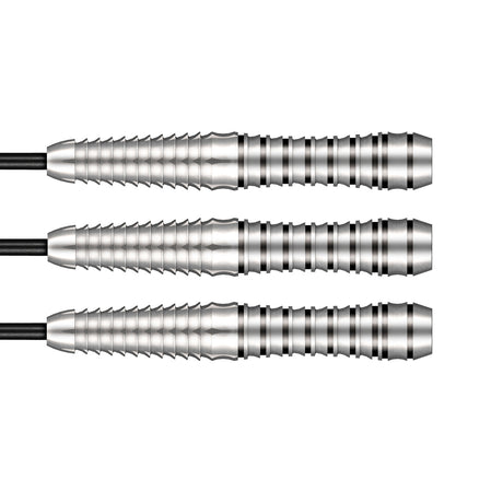 Tribal Weapon Toki Steel Tip Darts close up image showing detailed grip patterns, machining, coating, and precision craftsmanship