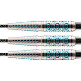 Viking Drakkar Steel Tip Darts close up image showing detailed grip patterns, machining, coating, and precision craftsmanship