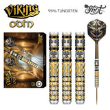 Viking Odin Steel Tip Darts main product image showing the darts, packaging, flights, shafts, and included accessories