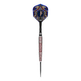 Viking Rannsaka Steel Tip Darts dynamic product image highlighting the full dart setup and barrel design