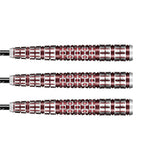 Viking Rannsaka Steel Tip Darts close up image showing detailed grip patterns, machining, coating, and precision craftsmanship