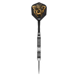 Viking Wolf Steel Tip Darts dynamic product image highlighting the full dart setup and barrel design