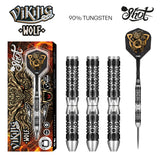 Viking Wolf Steel Tip Darts main product image showing the darts, packaging, flights, shafts, and included accessories