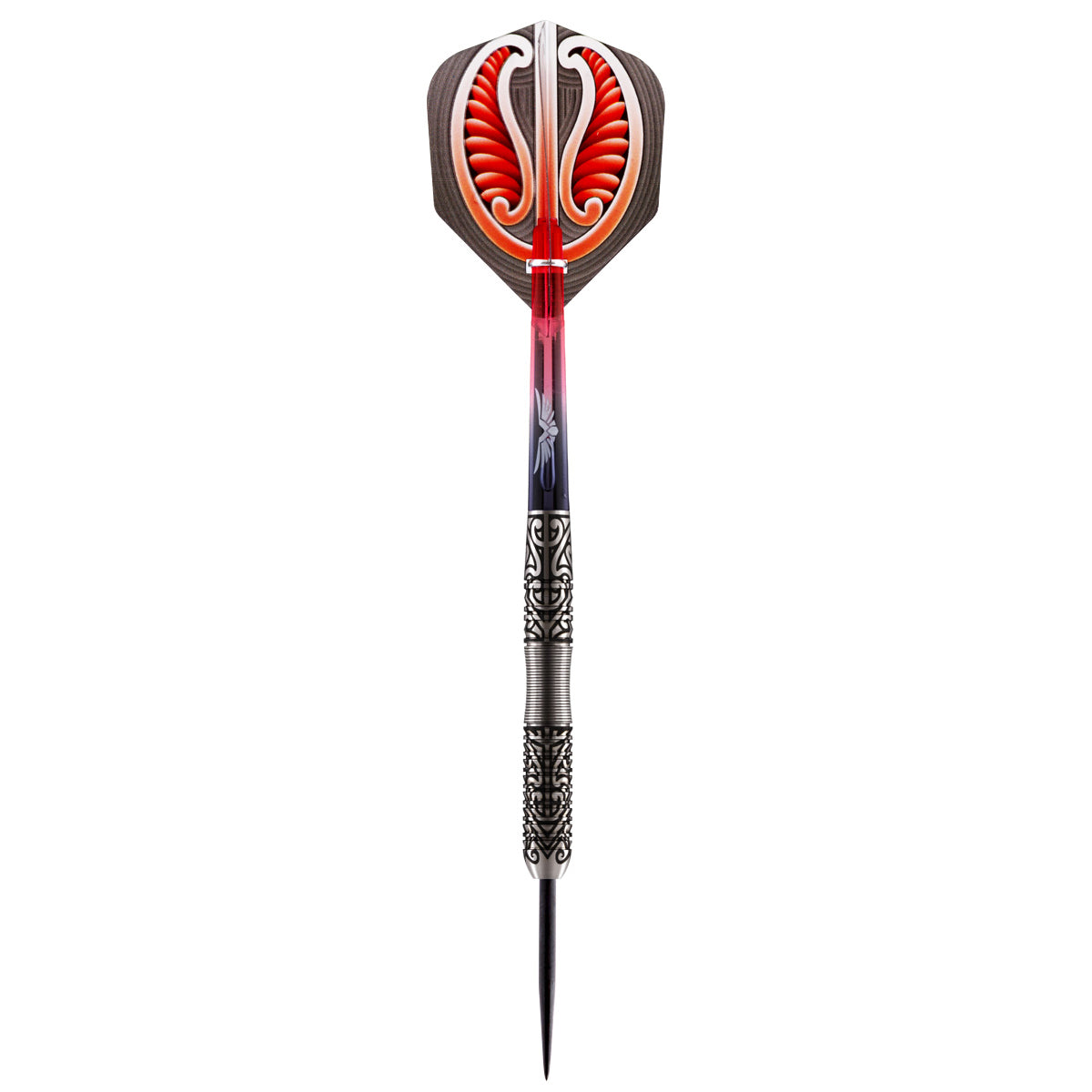 Warrior Hautoa Steel Tip Darts angled product image displaying the barrel profile, grip layout, and design features