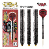 Warrior Kapene Steel Tip Darts main product image showing the darts, packaging, flights, shafts, and included accessories