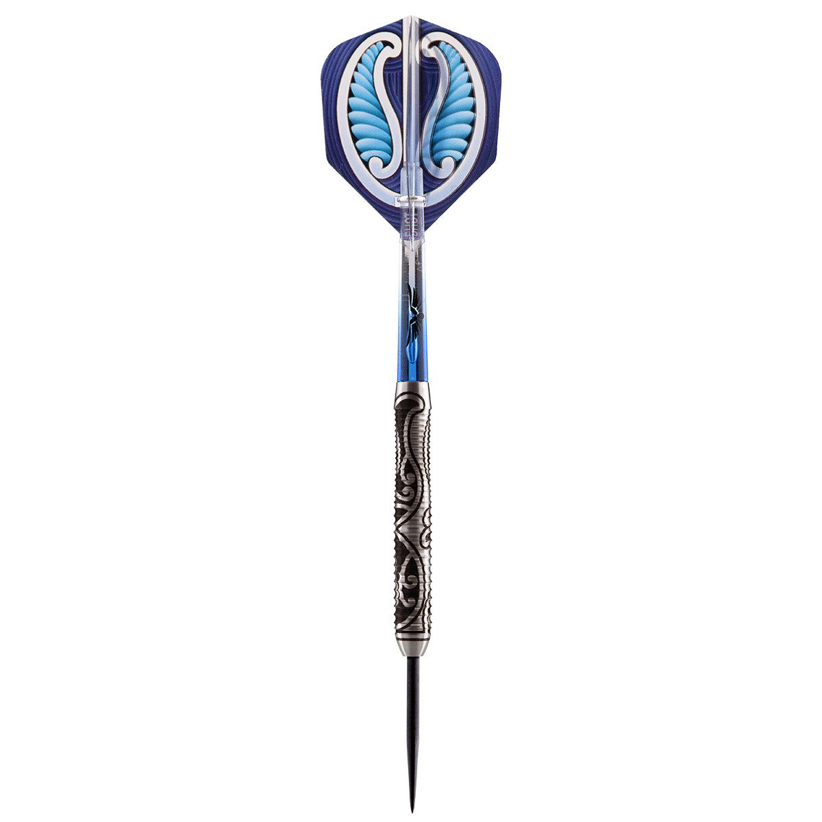 Warrior Tipu Steel Tip Darts angled product image displaying the barrel profile, grip layout, and design features