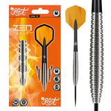 Zen Dojo Steel Tip Darts main product image showing the darts, packaging, flights, shafts, and included accessories