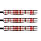 Zen Enso Steel Tip Darts close up image showing detailed grip patterns, machining, coating, and precision craftsmanship
