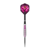 Zen Juji Steel Tip Darts angled product image displaying the barrel profile, grip layout, and design features