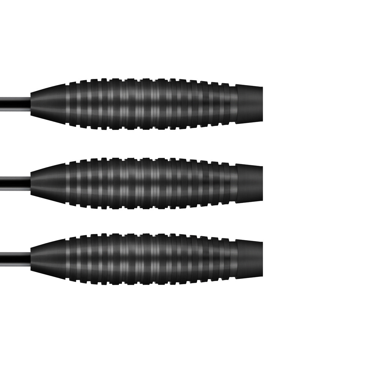 Zen Kensho Steel Tip Darts close up image showing detailed grip patterns, machining, coating, and precision craftsmanship