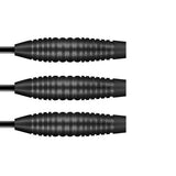Zen Kensho Steel Tip Darts close up image showing detailed grip patterns, machining, coating, and precision craftsmanship