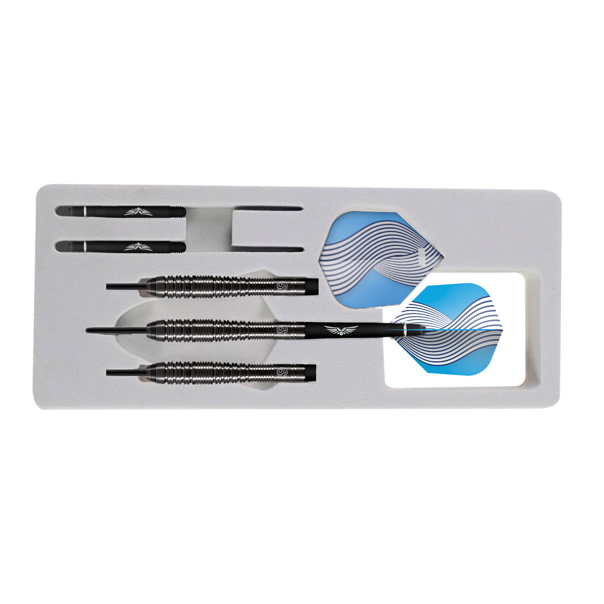 Zen Roshi Steel Tip Darts contents image displaying everything included inside the package