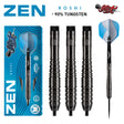 Zen Roshi Steel Tip Darts main product image showing the darts, packaging, flights, shafts, and included accessories