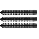 Zen Tanto Steel Tip Darts close up image showing detailed grip patterns, machining, coating, and precision craftsmanship