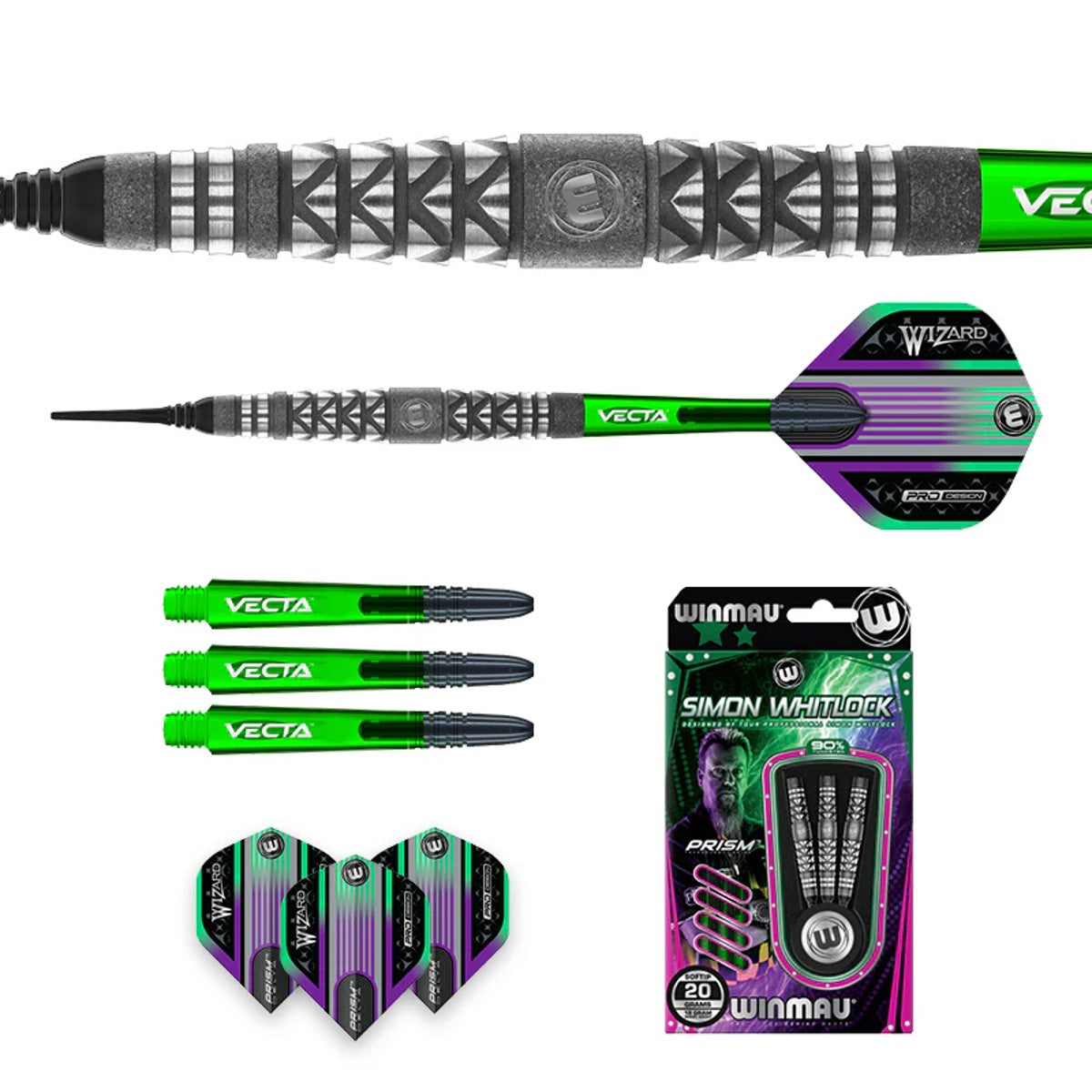 Simon Whitlock Atomised 90% Tungsten Soft Tip Darts by Winmau