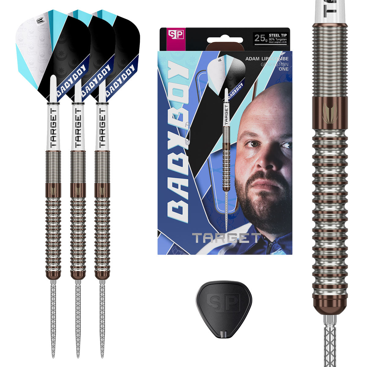 Target Adam Lipscombe G1 Swiss Point 90% Tungsten Steel Tip Darts