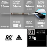 Target Adam Lipscombe G1 Swiss Point 90% Tungsten Steel Tip Darts