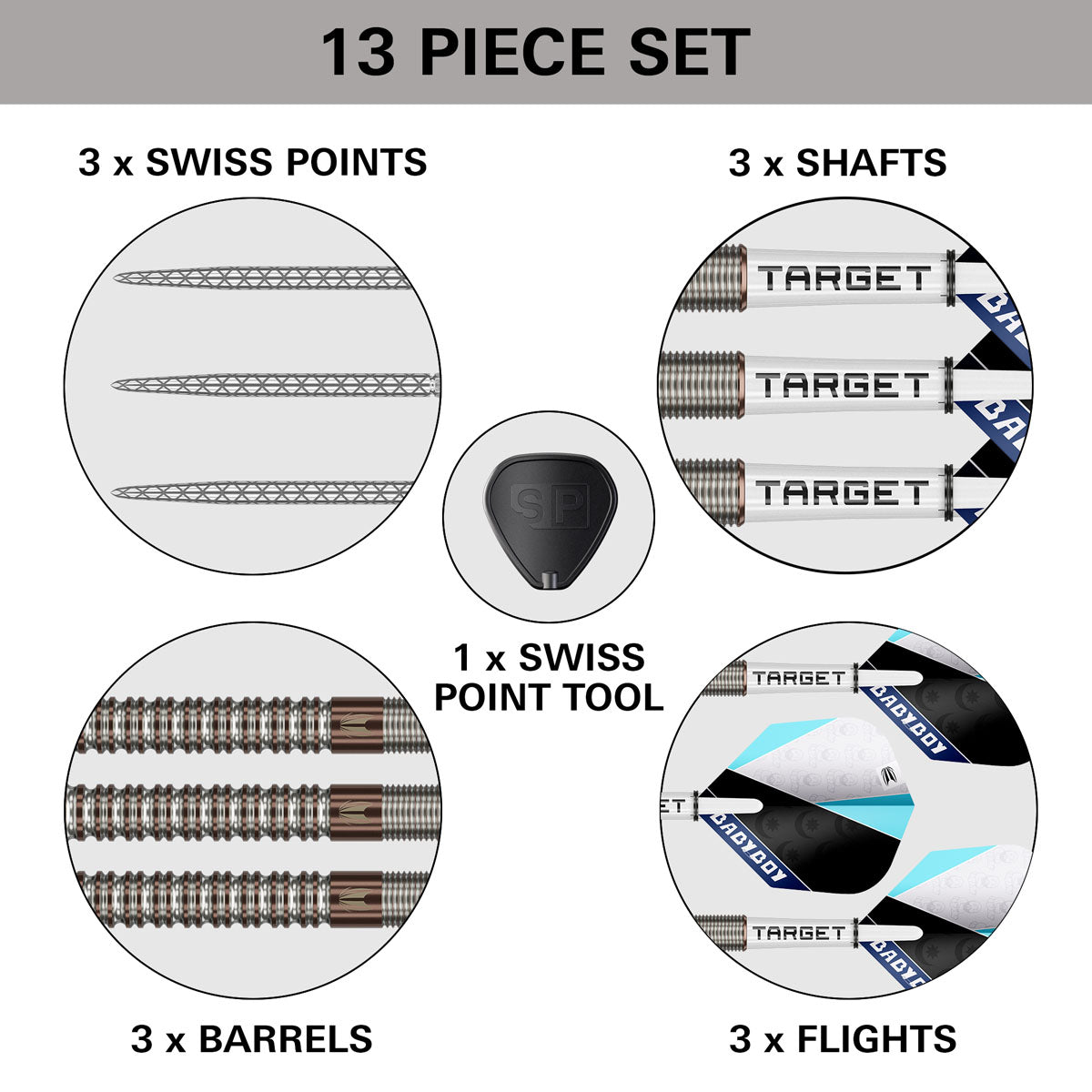 Target Adam Lipscombe G1 Swiss Point 90% Tungsten Steel Tip Darts