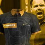 Target Adrian Lewis Playing Shirt front view image showing the complete shirt design, colours, and sponsor logos