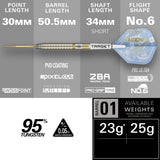 Target Adrian Lewis Showdown Swiss Point 95% Tungsten Steel Tip Darts