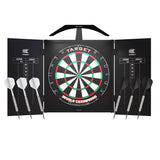 Target ARC Cabinet Complete Darts Centre with Lighting main product image showing the darts cabinet and product contents