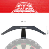 Target ARC Dartboard Light product image showing the dimensions of the light
