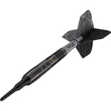 Aspinall X Echo Soft Tip Darts close up image highlighting the barrel grip texture and precision machining detail