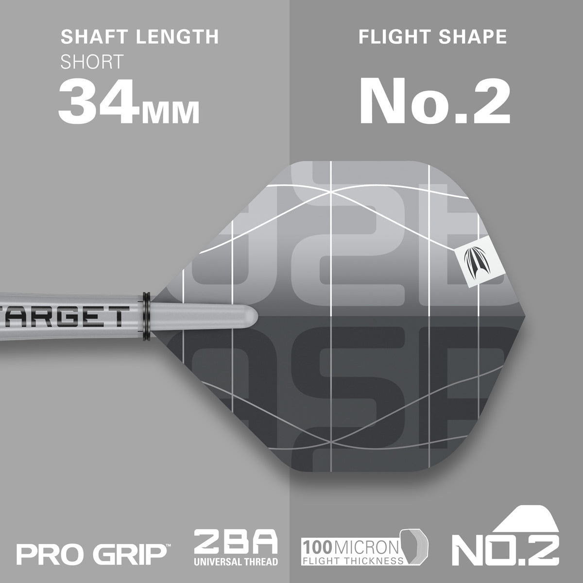Aspinall X Echo darts flight and shaft specifications image displaying the included setup configuration