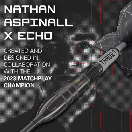 Aspinall x Echo SP Steel Tip Darts player card image showing the collaboration with professional darts player Nathan Aspinall