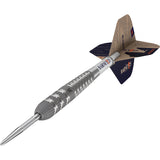 Barney 25 Steel Tip Darts close up image highlighting the barrel grip texture and precision machining detail