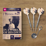 Barney 25 darts lifestyle image featuring a premium darts setup and modern playing environment