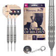 Barney 25 SP Steel Tip Darts main product image showing the darts, packaging, flights, shafts, and included accessories