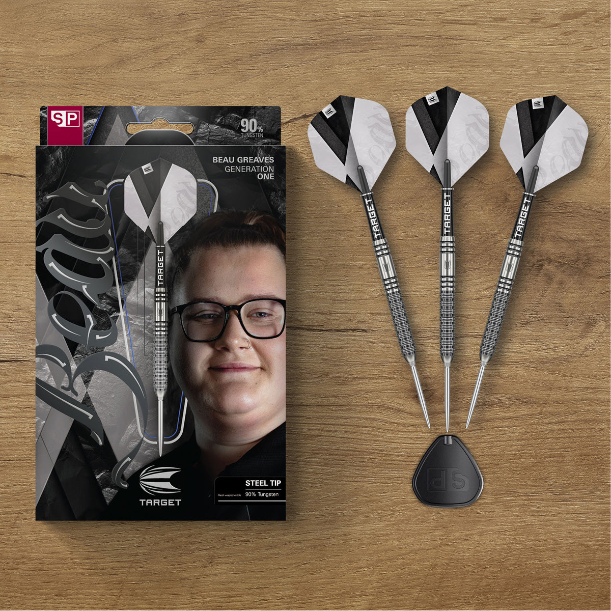 Beau Greaves G1 darts lifestyle image featuring a premium darts setup and modern playing environment
