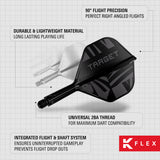 Target Printed Black K-Flex Integrated Flights & Shafts No2